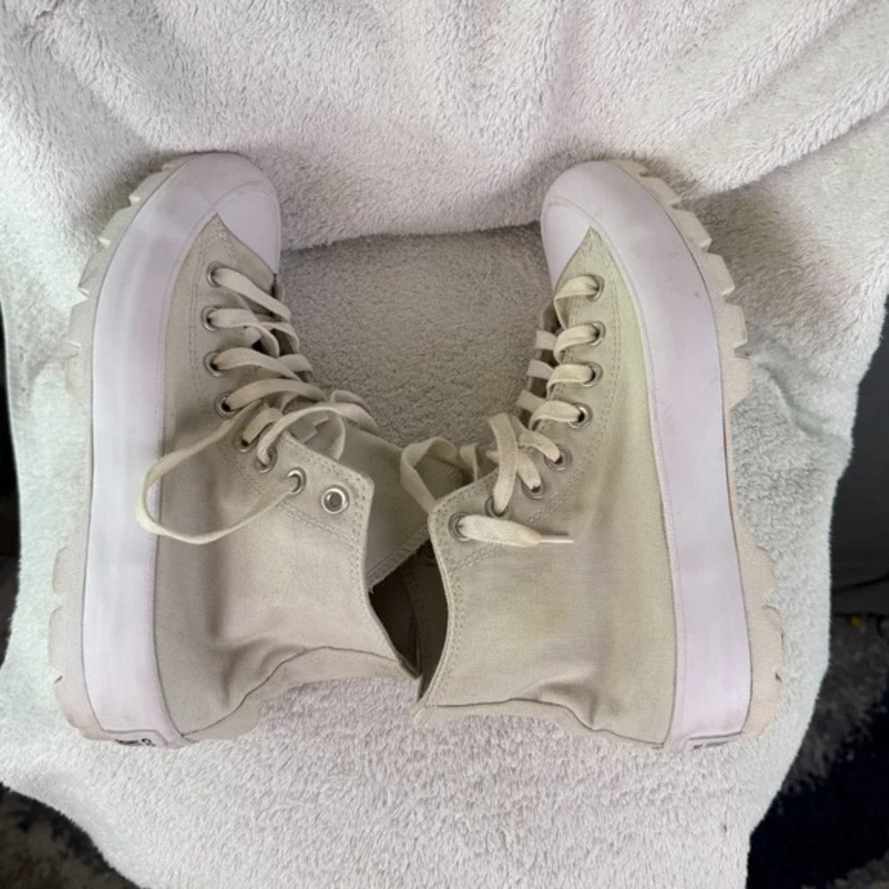 Converse Womens Chuck‎ Taylor All Star Lugged Sneaker Off White Hi Womens 8 - Picture 9 of 12